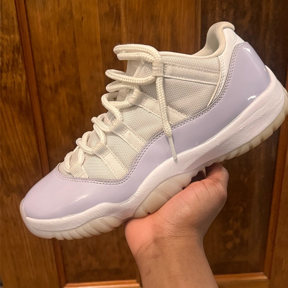 Jordan White and Light Purple Sneakers